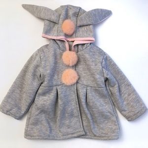 🍋 4/$20 PomPom Peplum Hooded Jacket Sweatshirt